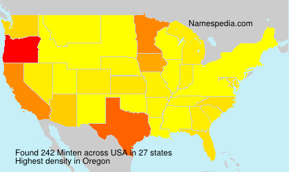 Surname Minten in USA Surname Minten in USA