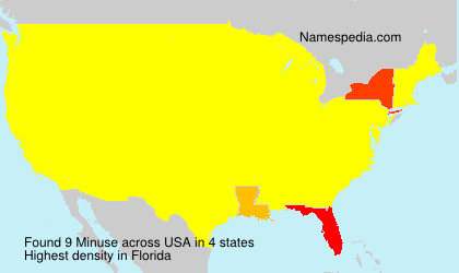 Surname Minuse in USA