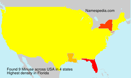Surname Minuse in USA Surname Minuse in USA