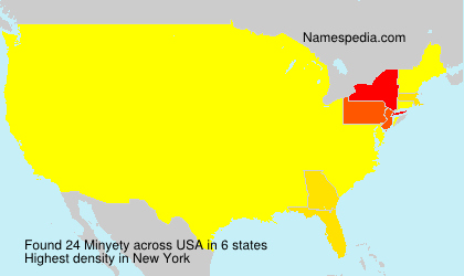 Surname Minyety in USA Surname Minyety in USA