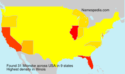 Surname Mionske in USA
