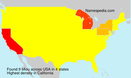 Surname Miou in USA Surname Miou in USA