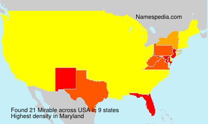 Surname Mirable in USA Surname Mirable in USA