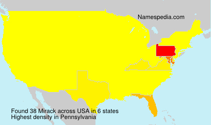 Surname Mirack in USA Surname Mirack in USA