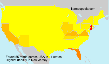 Surname Mirda in USA Surname Mirda in USA