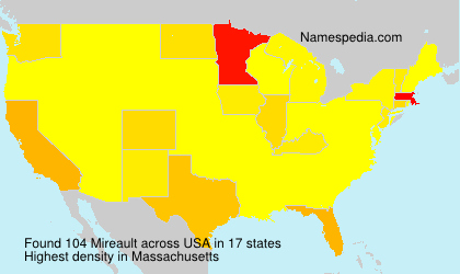 Surname Mireault in USA Surname Mireault in USA