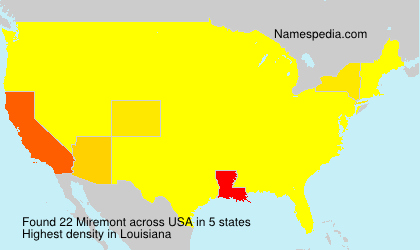 Surname Miremont in USA Surname Miremont in USA