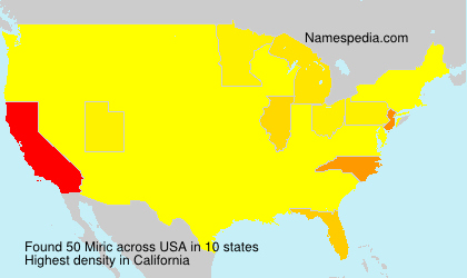 Surname Miric in USA