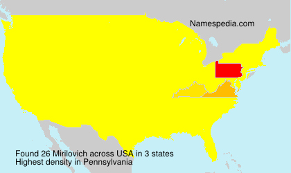 Surname Mirilovich in USA Surname Mirilovich in USA