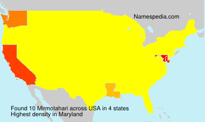 Surname Mirmotahari in USA Surname Mirmotahari in USA