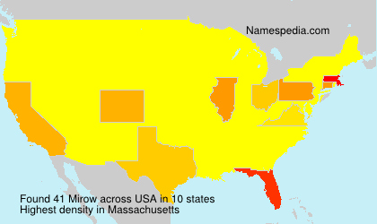 Surname Mirow in USA