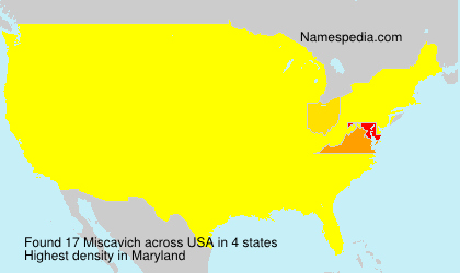 Surname Miscavich in USA Surname Miscavich in USA