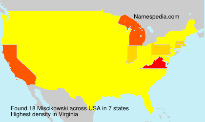 Surname Miscikowski in USA Surname Miscikowski in USA