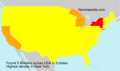 Surname Miseikis in USA Surname Miseikis in USA