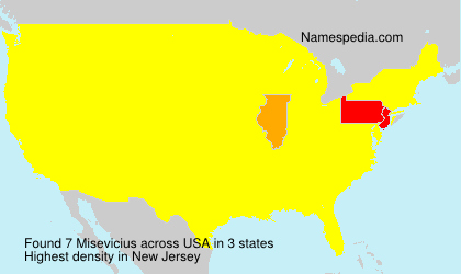 Surname Misevicius in USA Surname Misevicius in USA