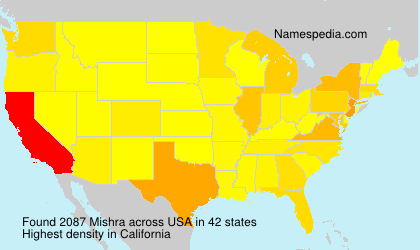Surname Mishra in USA Surname Mishra in USA