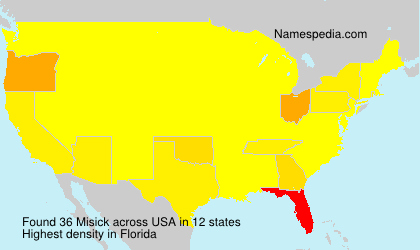Surname Misick in USA Surname Misick in USA