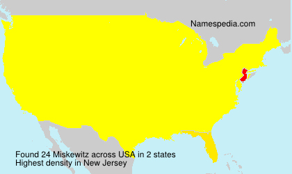 Surname Miskewitz in USA