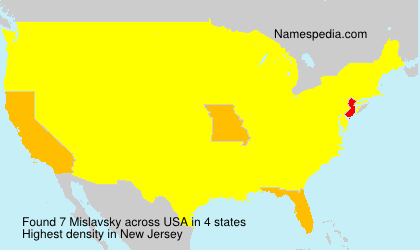 Surname Mislavsky in USA Surname Mislavsky in USA