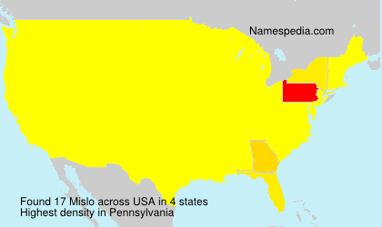 Surname Mislo in USA Surname Mislo in USA