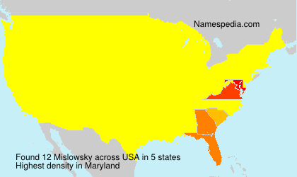 Surname Mislowsky in USA Surname Mislowsky in USA