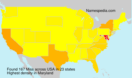 Surname Miss in USA Surname Miss in USA
