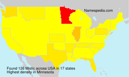 Surname Mistic in USA Surname Mistic in USA