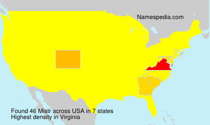 Surname Mistr in USA Surname Mistr in USA