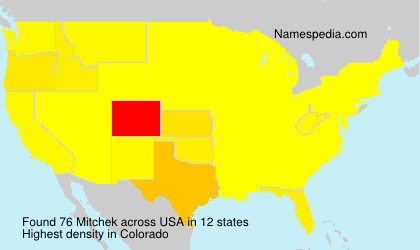 Surname Mitchek in USA