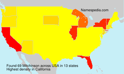 Surname Mitchinson in USA Surname Mitchinson in USA