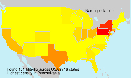 Surname Miterko in USA Surname Miterko in USA