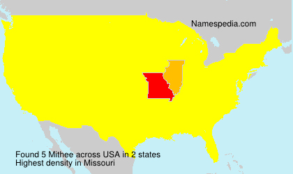 Surname Mithee in USA Surname Mithee in USA