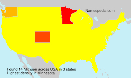Surname Mithuen in USA Surname Mithuen in USA