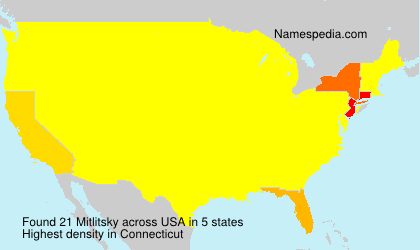 Surname Mitlitsky in USA