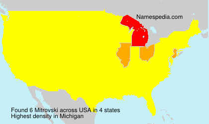 Surname Mitrovski in USA Surname Mitrovski in USA