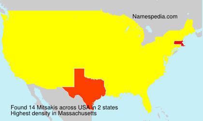 Surname Mitsakis in USA Surname Mitsakis in USA