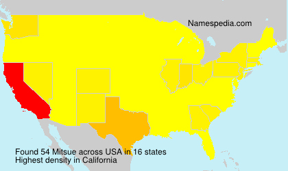 Surname Mitsue in USA Surname Mitsue in USA