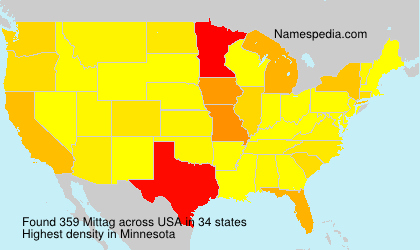 Surname Mittag in USA Surname Mittag in USA