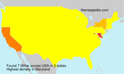 Surname Mittar in USA Surname Mittar in USA
