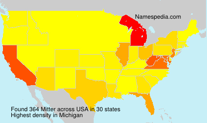 Surname Mitter in USA
