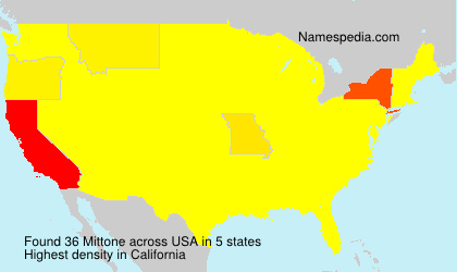 Surname Mittone in USA Surname Mittone in USA