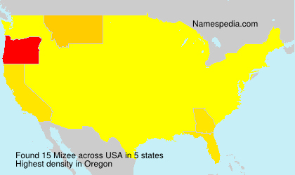Surname Mizee in USA Surname Mizee in USA