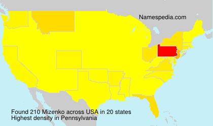 Surname Mizenko in USA Surname Mizenko in USA