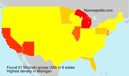 Surname Mizinski in USA Surname Mizinski in USA