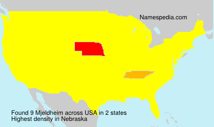 Surname Mjeldheim in USA Surname Mjeldheim in USA