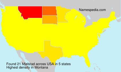 Surname Mjelstad in USA Surname Mjelstad in USA