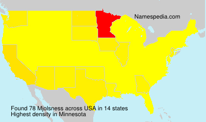 Surname Mjolsness in USA Surname Mjolsness in USA