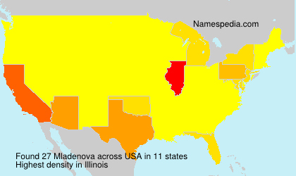 Surname Mladenova in USA