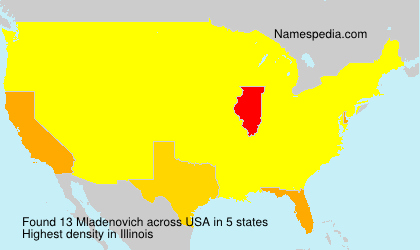 Surname Mladenovich in USA