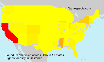 Surname Mladinich in USA